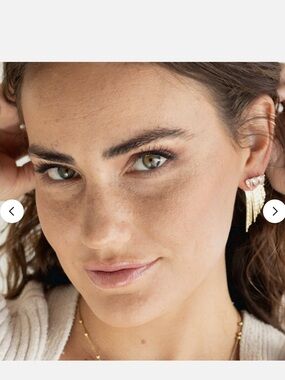 Plunder Silver Teardrop Crystal Ear Crawlers Set of Two NWT